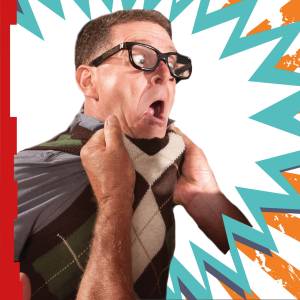 Comedic spoof picture of a bar fight